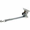 Buyers Products 1-1/2 Inch x 7 Foot Stainless Steel Ladder Rack Ratchet Tie Down Angle Mount with Double J Hooks 5480006